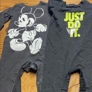 2 long sleeve one piece outfits 9 months